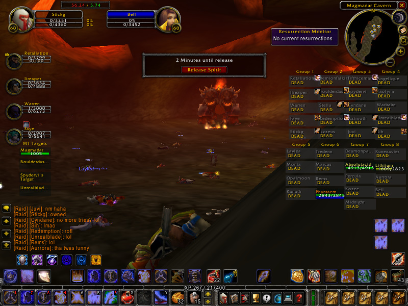 World of Warcraft raid screenshot from healing Paladin stkgd during the Vanilla era